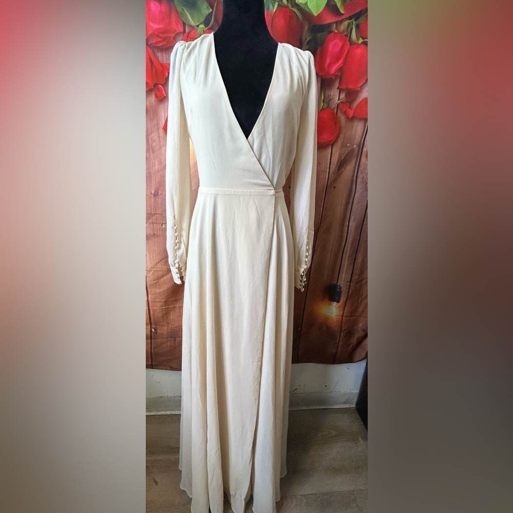 LULUS Maxi Elegant Cream Maxi Dress - Picture 6 of 8